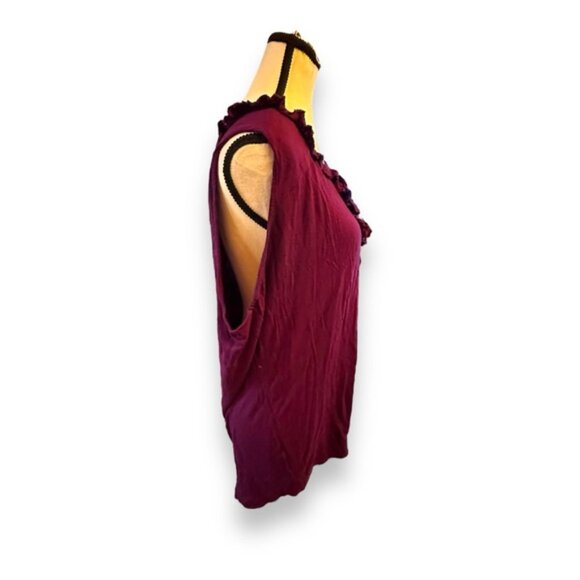 Women’s XXL Old Navy Wine Ruffle Bust Sleeveless Top 16 18 2XL - Picture 5 of 9